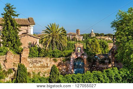 Caelian Hill, one of the Seven Hills of Rome, Italy