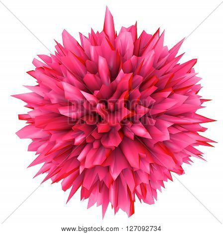 3D illustration of three-dimensiona globe l object like a virus