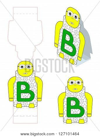 STANDING TRIANGULAR TEMPLATE WITH CHILD'S NAME B. FOR CHILDREN EDUCATION