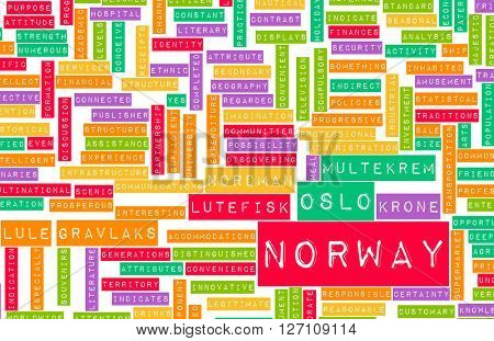 Norway as a Country Abstract Art Concept