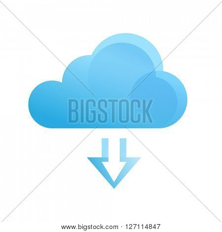 Downloading from the cloud icon
