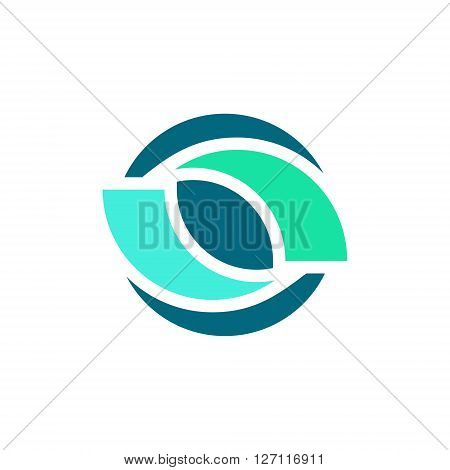 Vector circle abstract logo design.  Vector illustration.
