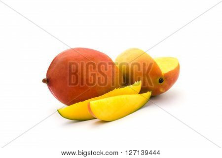 mango isolated on white background, raw food