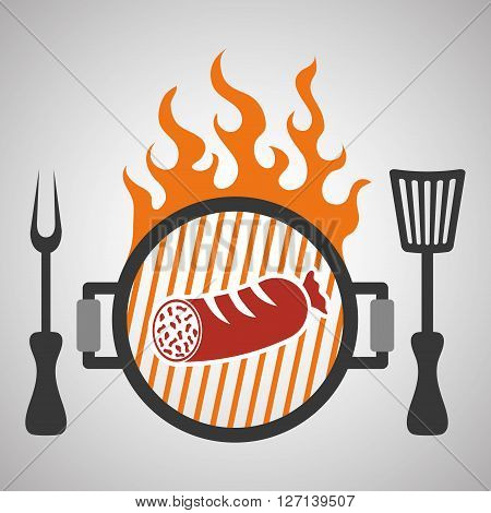 Grill concept with icon design, vector illustration 10 eps graphic.