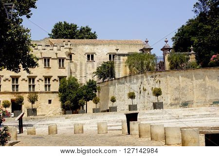 The city park of Avignon in France