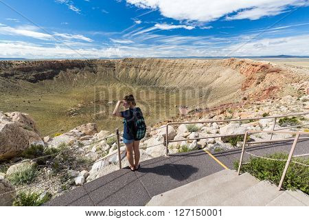 View of the Meteor Crater Flagstaff Arizona