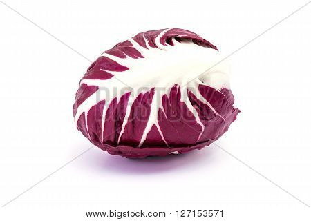Radicchio purple isolated on white background, raw food