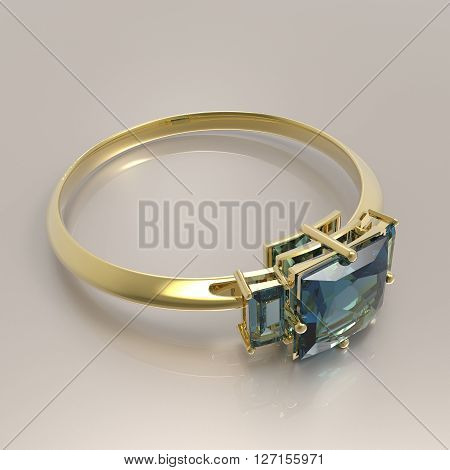 Wedding rings with diamonds.. Fashion jewelry. 3d digitally rendered illustration