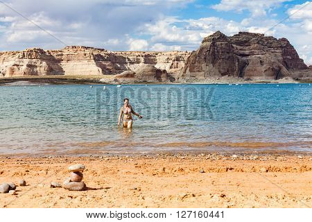 View of the Wahweap Marina area Arizona