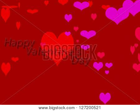 Valentines Day Background With Hearts
