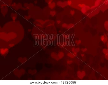Valentines Day Background With Hearts