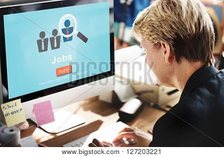 Jobs Hiring Occupation Recruitment Work Careers Concept