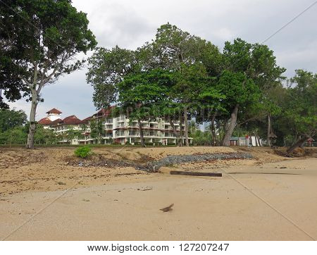 Beautiful Tropical Beach Resort Shoreline Desaru Beach Johor Malaysia