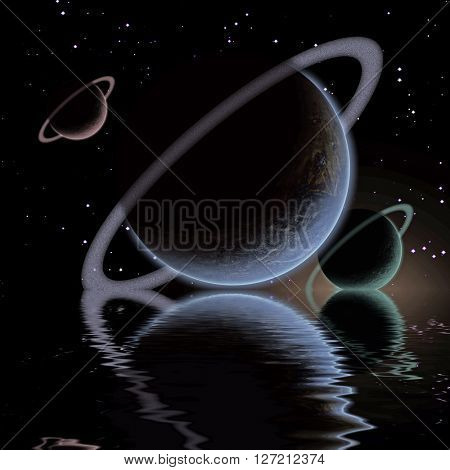 Waters reflection and Planets