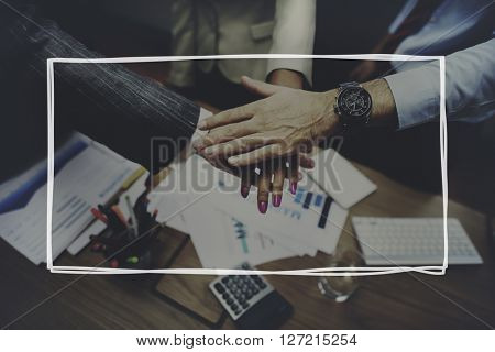 Business Partnership Handshake Team United Concept