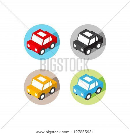 isometric car icon flat design easy to edit no transparent no gradient vector illustration EPS 10