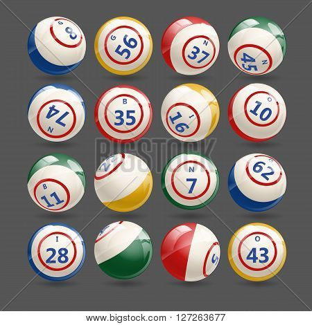 Big Set of Lottery Bingo Keno  Balls