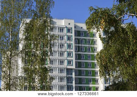 A Facade of a modern apartment building