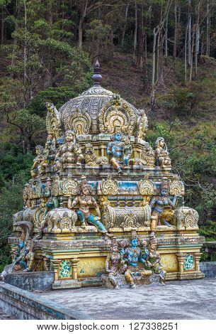 Highly detailed image of Seetha Amman Hindu temple Sri Lanka