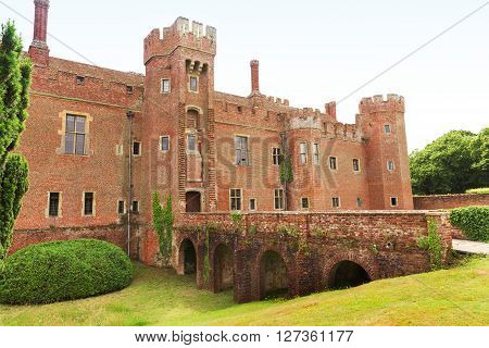 Brick Herstmonceux castle in England East Sussex 15th century UK