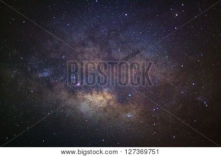 The Center Of The Milky Way Galaxy, Long Exposure Photograph,with Grain