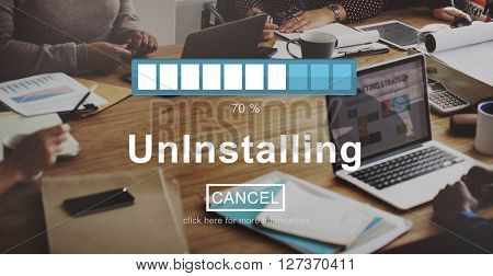 Uninstalling Remove Delete Cancellation Uninstall Concept