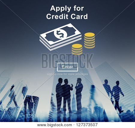 Apply for Credit Card Loan Payment Banking Concept