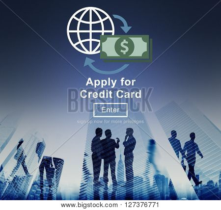 Apply for Credit Card Loan Payment Banking Concept