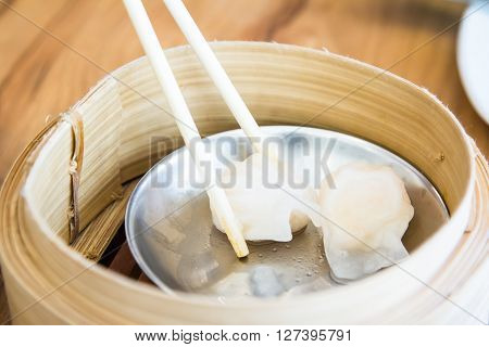 Dimsum In The Steam Basket .