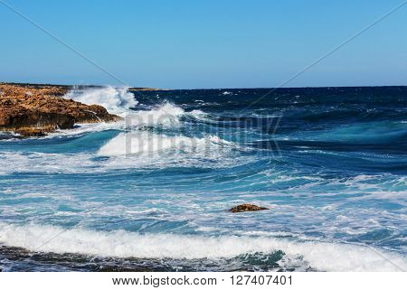 Beautiful sea shore in Cyprus