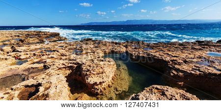 Beautiful sea shore in Cyprus