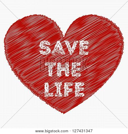 Blood donation motivation poster. World Blood Donor Day Banner. Blood drop with hearts. Save the Life.
