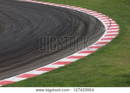 Race track curve road for car racing