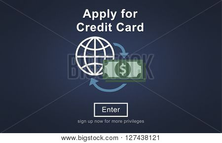 Apply for Credit Card Loan Payment Banking Concept