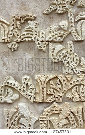 Ataurique of the ruins of Madinat al-Zahra in Cordoba - Spain