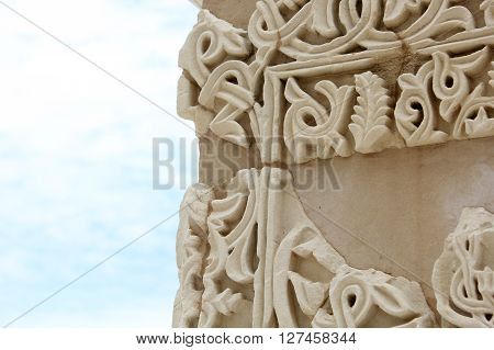 Ataurique of the ruins of Madinat al-Zahra in Cordoba - Spain