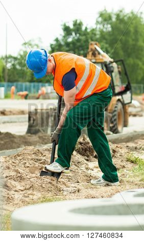 Labourer At Work Zone