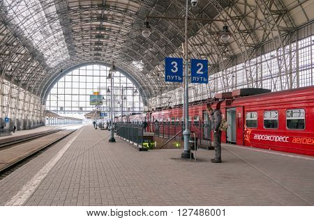 Moscow, Russia - March 23, 2011: Kiev train station