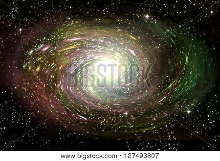 Giant universe starscape backdrop with colorful space clouds