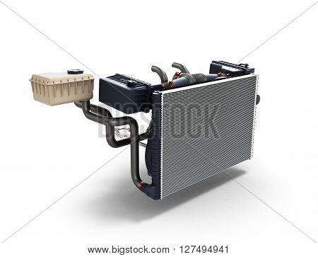 Car Radiator Isolated On White Background 3D Illustration