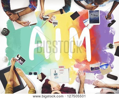 Ambition AIm Aspire Goals Motivation Aspirations Concept