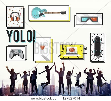 Youth Culture Free Yolo Trendy Teenage Concept