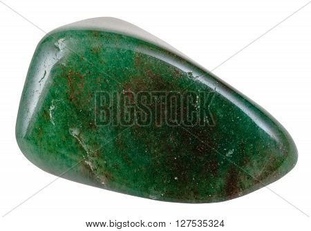 Tumbled Gark Green Aventurine Gemstone Isolated