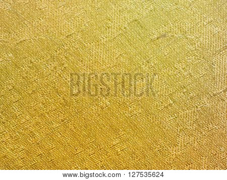 Textile Background - Yellow Colored Silk Fabric
