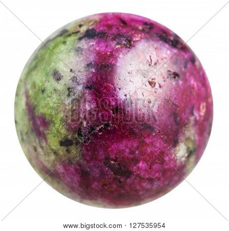 Sphere From Green And Pink Zoisite (anyolite) Gem