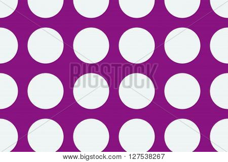 Illustration of a purple background with large white dots