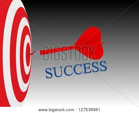 3D Business Goal Or Objective. Success Concept