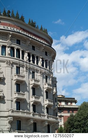 Milan, Italy - September 5th 2015: photo of Excelsior Hotel Gallia in Milan Italy.
