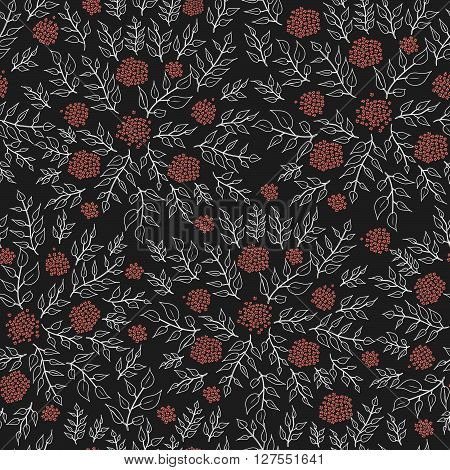 hand drawn seamless pattern. beautiful floral background