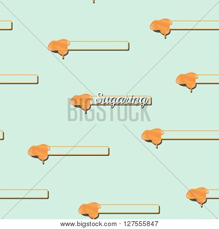 seamless pattern. sugaring icon. sugar paste for epilation